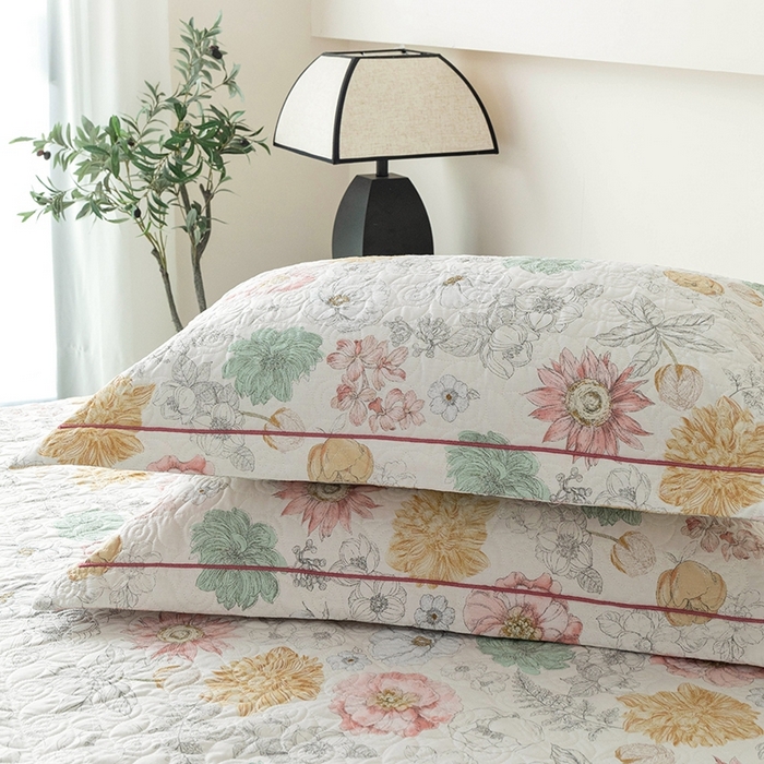 91家纺网 家纺一手货源 找家纺 优乐家纺 2025新款全棉斜纹13376宽边枕头套 安琪-黄