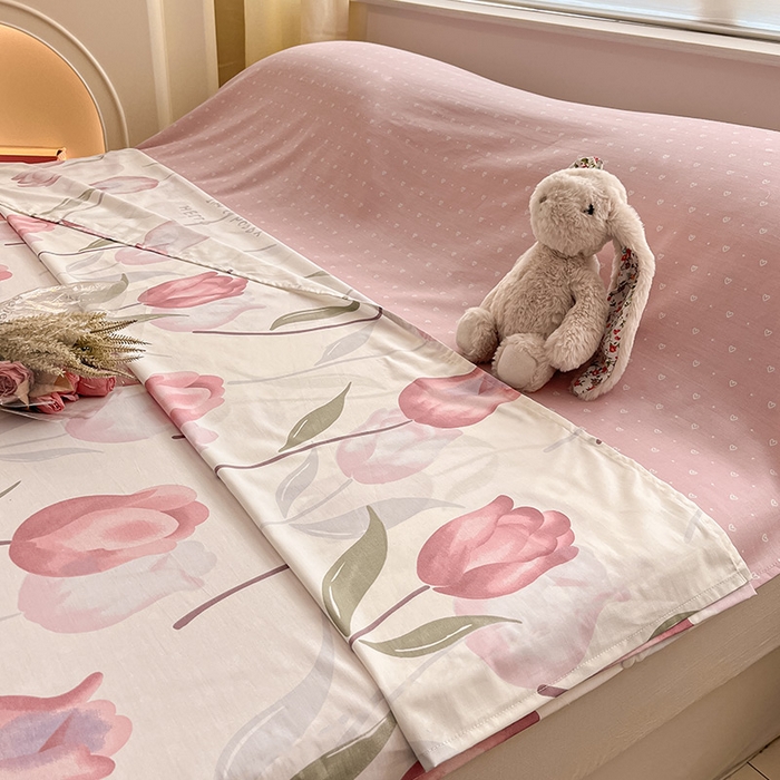 91家纺网 家纺一手货源 找家纺 绵庭家纺 2024新款全棉印花隔脏睡袋 花梦里