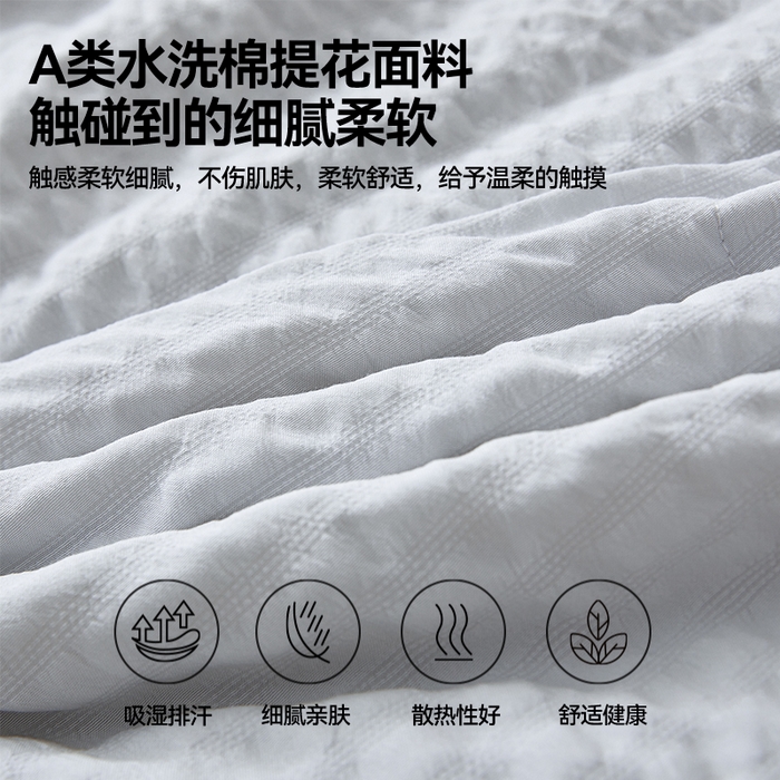 91家纺网 家纺一手货源 找家纺 换种生活 2024新款良品款泡泡棉夏被 绅士灰