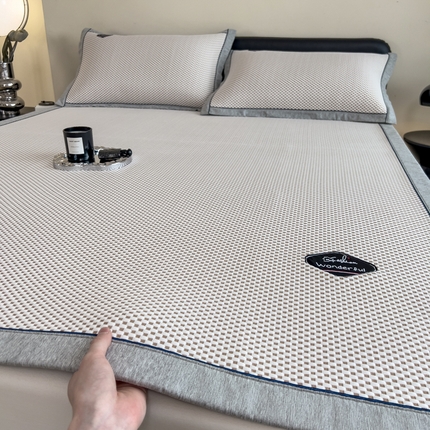 91家纺网 家纺一手货源 找家纺 （总）印季 2025新款凉感系列-华夫格凉感丝软席