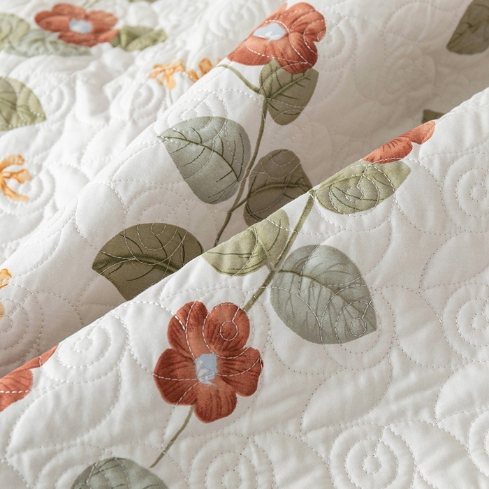 91家纺网 家纺一手货源 找家纺 优乐家纺 2025新款全棉斜纹13376单层被套夹棉床盖款四件套 花颜悦色