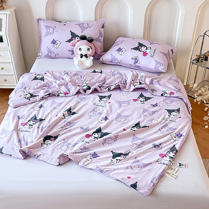 91家纺网 家纺一手货源 找家纺 （总）天瑜家纺 2024新款三丽鸥针织夏被