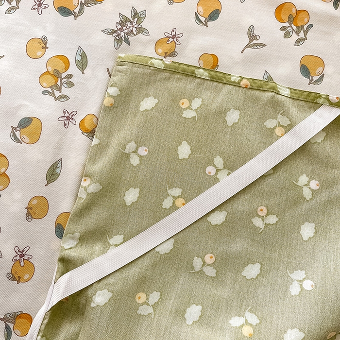 91家纺网 家纺一手货源 找家纺 绵庭家纺 2024新款全棉印花隔脏睡袋 蜜橙