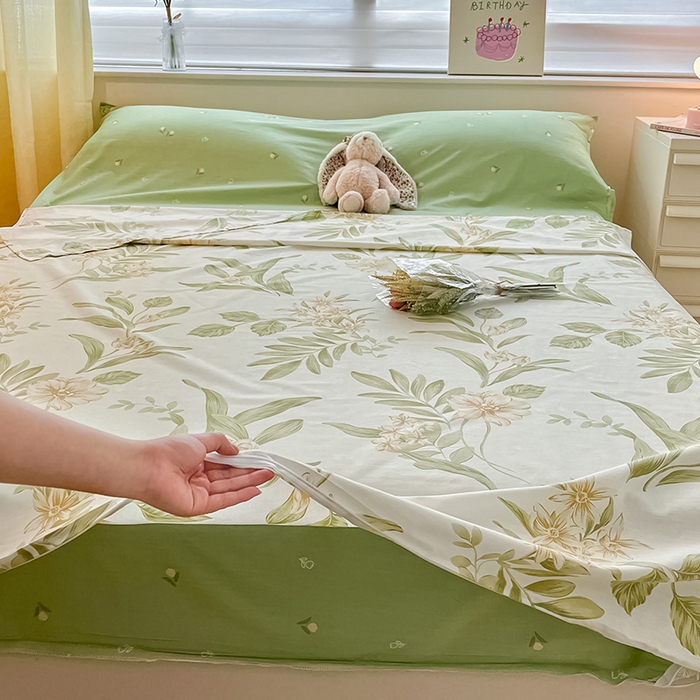 91家纺网 家纺一手货源 找家纺 绵庭家纺 2024新款全棉印花隔脏睡袋 羽飞舞