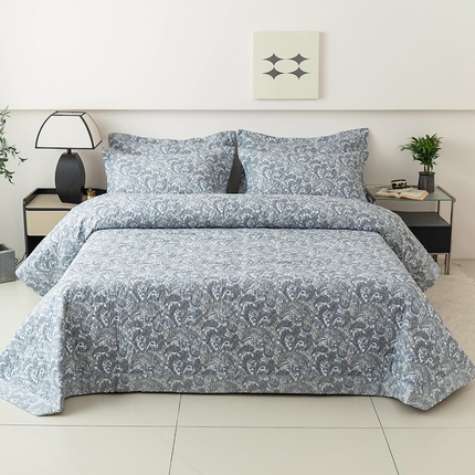 91家纺网 家纺一手货源 找家纺 （总）优乐家纺 2025新款全棉斜纹13376宽边枕套床盖三件套