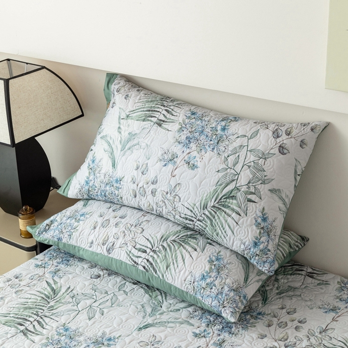 91家纺网 家纺一手货源 找家纺 优乐家纺 2025新款纯棉印花夹棉枕套系列-纽扣款 早春