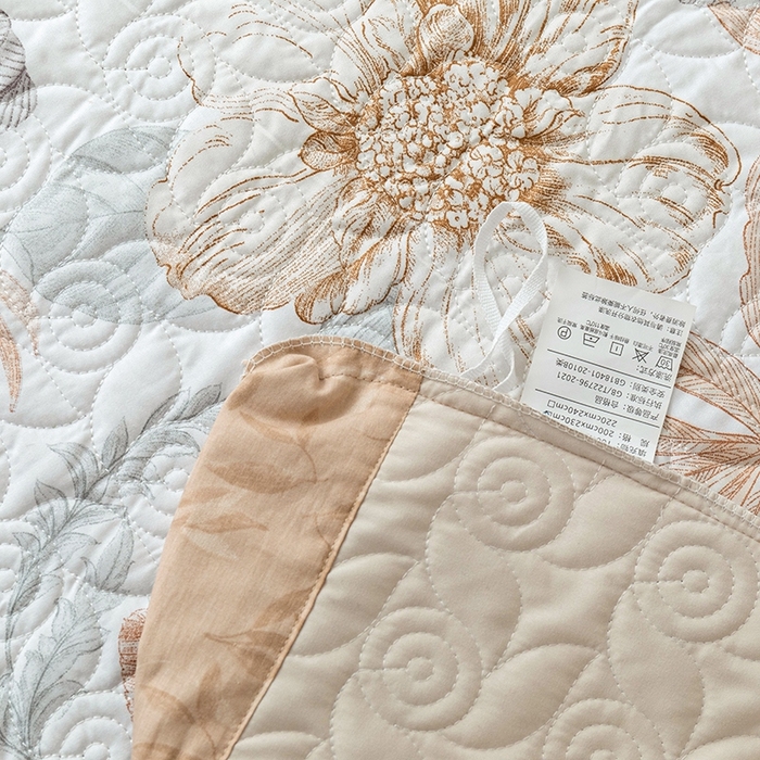 91家纺网 家纺一手货源 找家纺 优乐家纺 2025新款全棉斜纹13376单层被套夹棉床盖款四件套 春意盎然