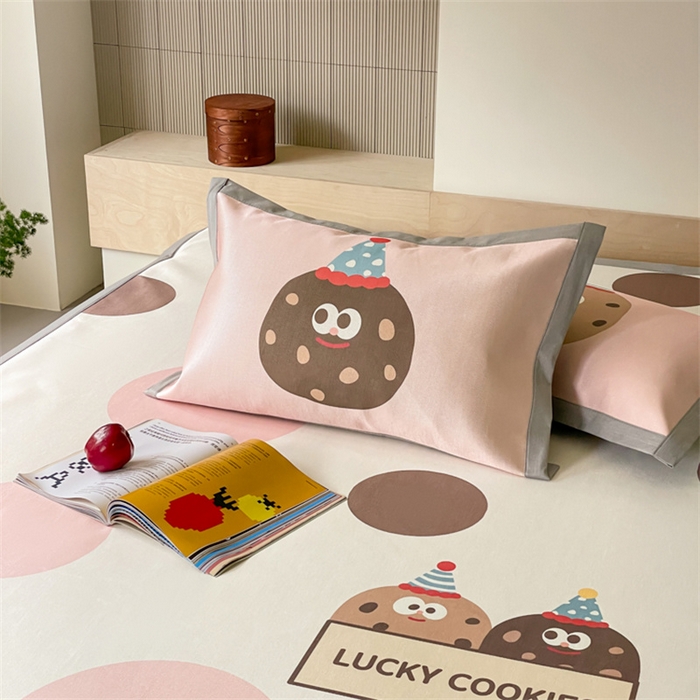 91家纺网 家纺一手货源 找家纺 圆岛家纺 2024新款900D卡通冰丝养生席 曲奇饼干