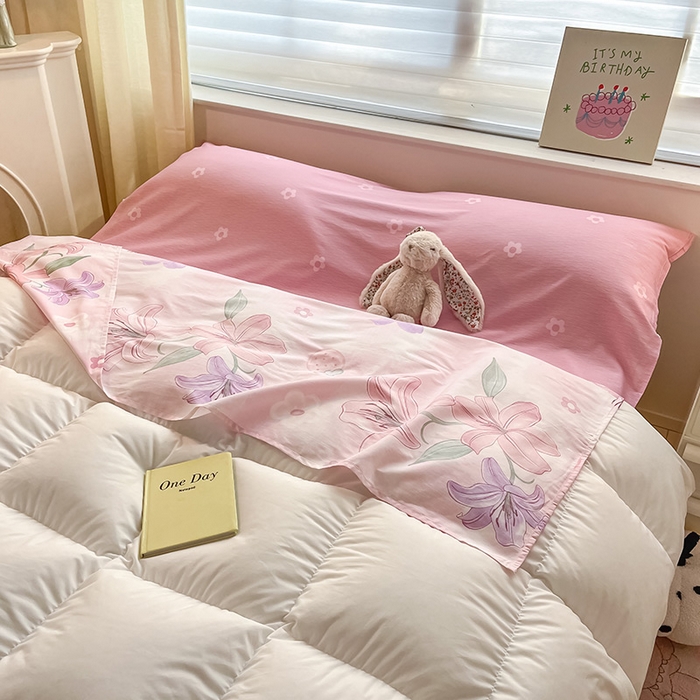 91家纺网 家纺一手货源 找家纺 绵庭家纺 2024新款全棉印花隔脏睡袋 兰若幽香