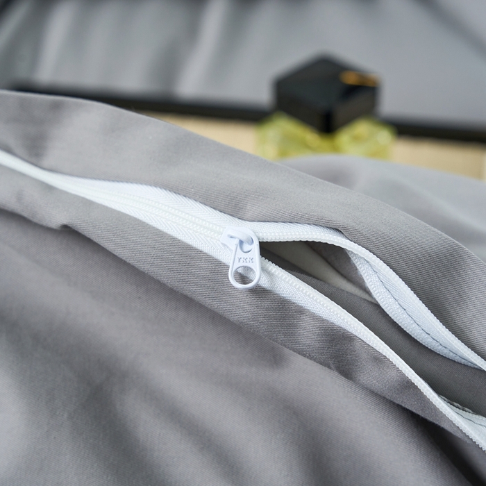 91家纺网 家纺一手货源 找家纺 三沁家居 2024新款精梳长绒棉四件套 高级灰