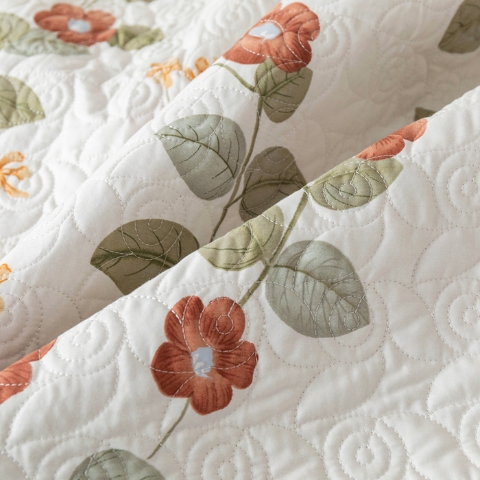 91家纺网 家纺一手货源 找家纺 优乐家纺 2025新款纯棉印花夹棉系列四件套-纽扣款 和颜悦色