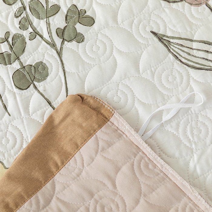 91家纺网 家纺一手货源 找家纺 优乐家纺 2025新款全棉斜纹13376单层被套夹棉床盖款四件套 南薇