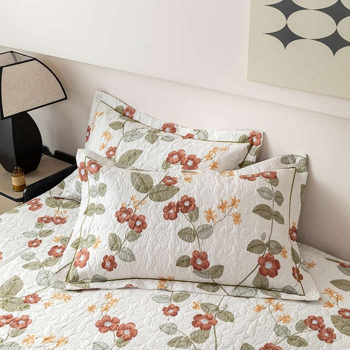 91家纺网 家纺一手货源 找家纺 优乐家纺 2025新款全棉斜纹13376宽边枕头套 花颜悦色