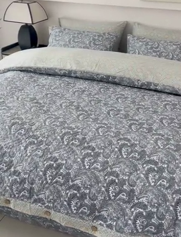 91家纺网 家纺一手货源 找家纺 优乐家纺 2025新款纯棉印花夹棉系列四件套-纽扣款 波西米亚