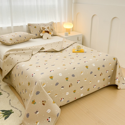 91家纺网 家纺一手货源 找家纺 （总）金丝鸟家纺 2024新款双面全棉夹棉床盖