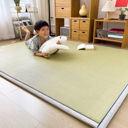 91家纺网 家纺一手货源 找家纺 印季 2025新款古藤席榻榻米地垫、床前垫