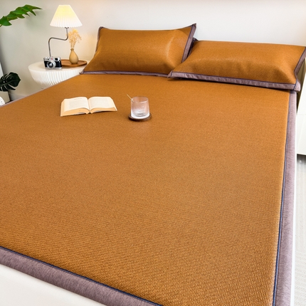 91家纺网 家纺一手货源 找家纺 印季 2025新款防滑加厚古藤凉席