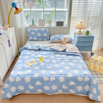 91家纺网 家纺一手货源 找家纺 （总）典雅 2024新款泡泡棉夏被泡芙棉夏凉被空调被