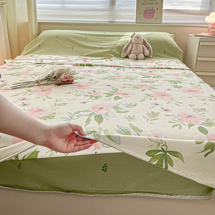 91家纺网 家纺一手货源 找家纺 绵庭家纺 2024新款全棉印花隔脏睡袋 繁花漫熳