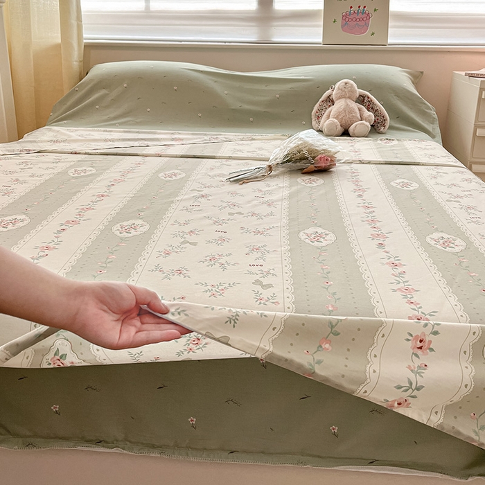 91家纺网 家纺一手货源 找家纺 绵庭家纺 2024新款全棉印花隔脏睡袋 娴静小花