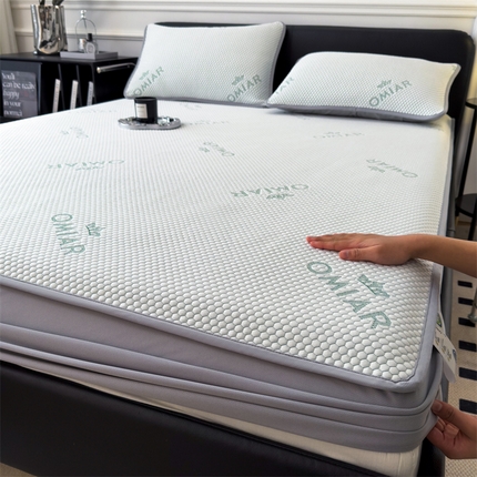 叠派家纺 2024新款抗菌冰豆豆床笠款凉席-皇冠 皇冠-星空蓝