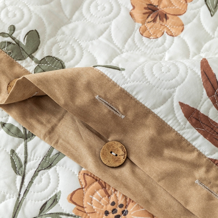 91家纺网 家纺一手货源 找家纺 优乐家纺 2025新款纯棉印花夹棉系列四件套-纽扣款 南薇