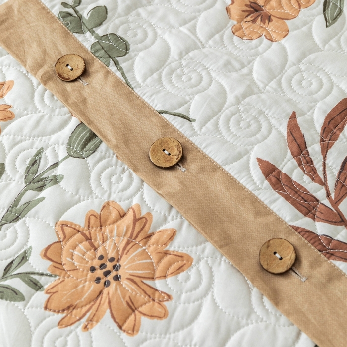 91家纺网 家纺一手货源 找家纺 优乐家纺 2025新款纯棉印花夹棉系列四件套-纽扣款 南薇