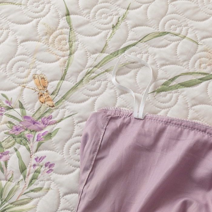 91家纺网 家纺一手货源 找家纺 优乐家纺 2025新款纯棉印花夹棉系列四件套-纽扣款 迷雾