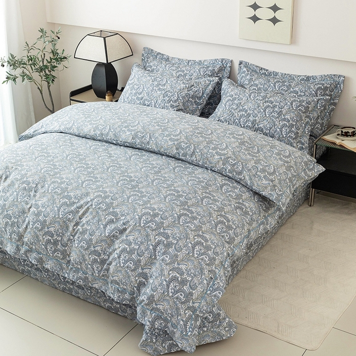 91家纺网 家纺一手货源 找家纺 优乐家纺 2025新款全棉斜纹13376单层被套夹棉床盖款四件套 波西米亚