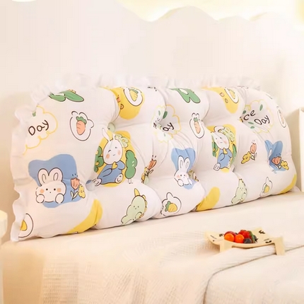 91家纺网 家纺一手货源 找家纺 （总）碧尔家居 2025新款晚风系列水洗棉床头靠垫软包护腰大靠背防撞床上靠枕