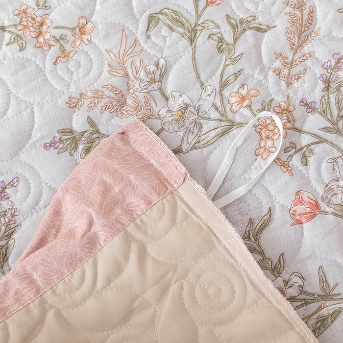 91家纺网 家纺一手货源 找家纺 优乐家纺 2025新款全棉斜纹13376单层被套夹棉床盖款四件套 清婉