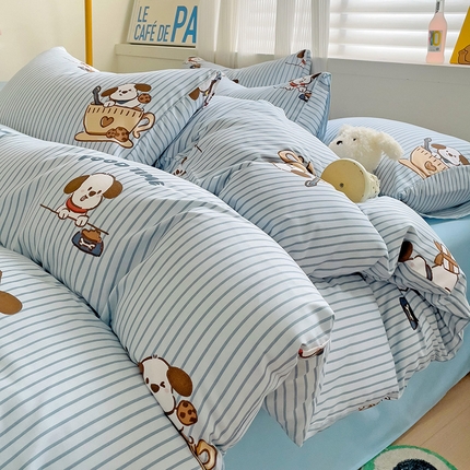 91家纺网 家纺一手货源 找家纺 （总）慕晨 2024新款A类母婴级水洗云朵棉单被套床上用品卡通儿童宿舍