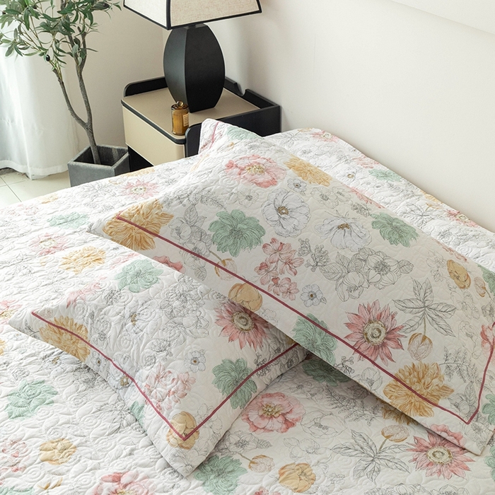 91家纺网 家纺一手货源 找家纺 优乐家纺 2025新款全棉斜纹13376宽边枕头套 安琪-黄