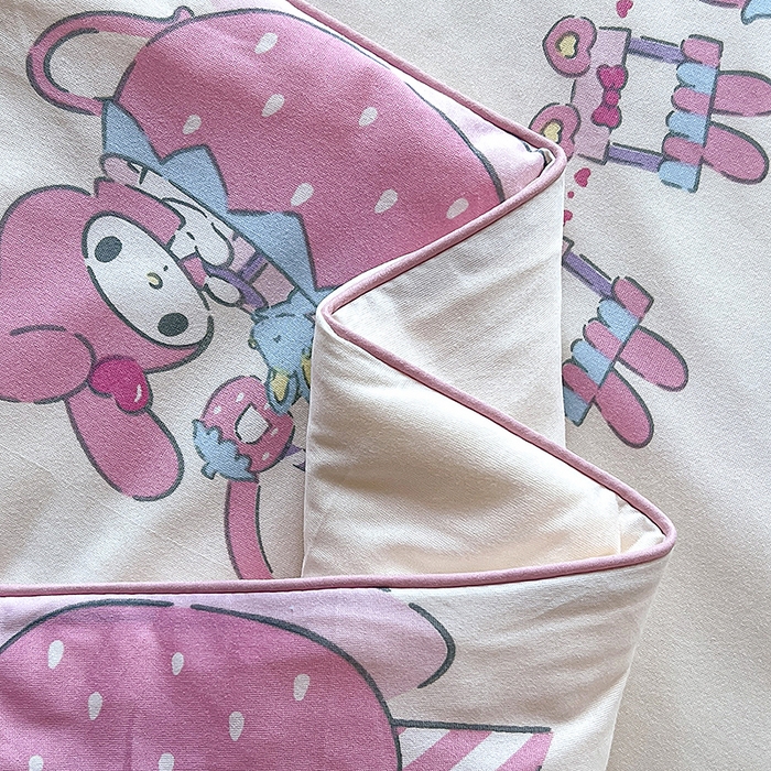 91家纺网 家纺一手货源 找家纺 天瑜家纺 2024新款三丽鸥针织夏被 美乐蒂