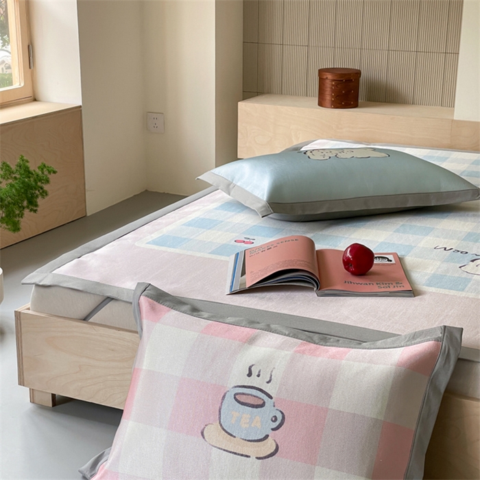 91家纺网 家纺一手货源 找家纺 （总）圆岛家纺 2024新款900D卡通冰丝养生席