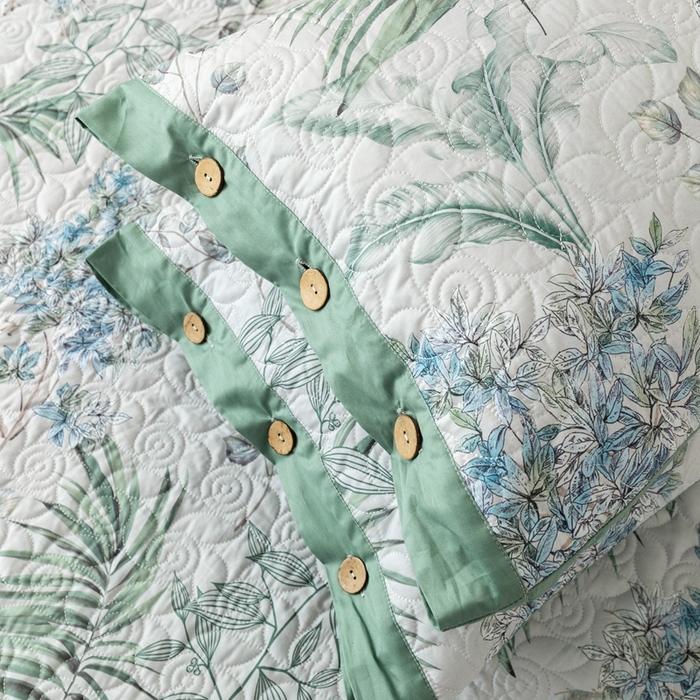 91家纺网 家纺一手货源 找家纺 优乐家纺 2025新款纯棉印花夹棉枕套系列-纽扣款 早春