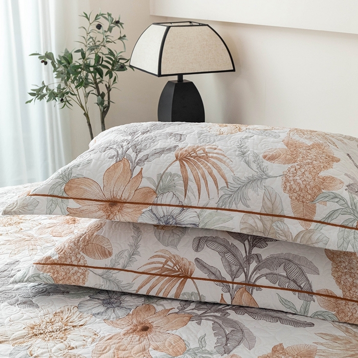 91家纺网 家纺一手货源 找家纺 优乐家纺 2025新款全棉斜纹13376宽边枕头套 春意盎然