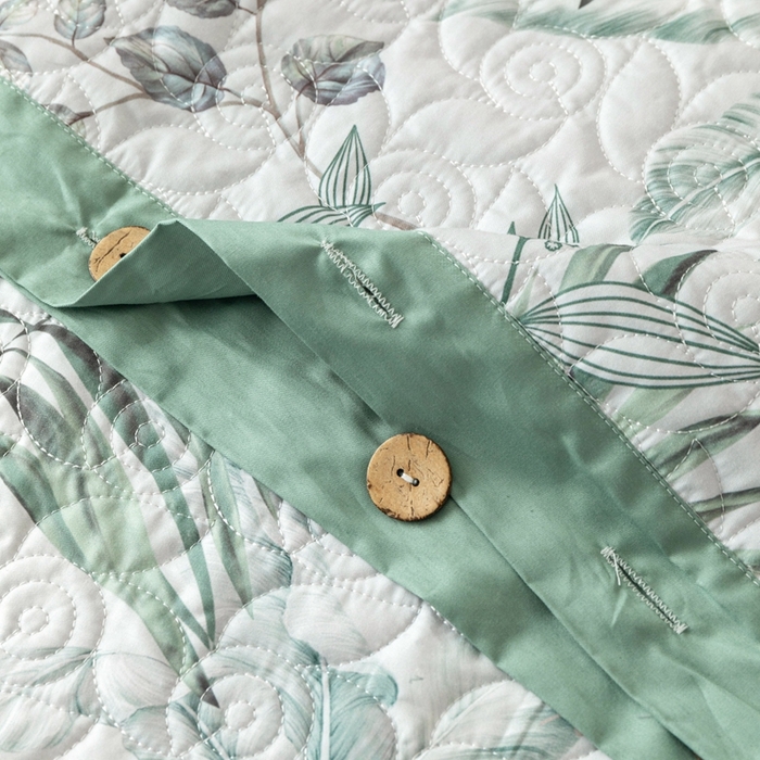 91家纺网 家纺一手货源 找家纺 优乐家纺 2025新款纯棉印花夹棉系列四件套-纽扣款 早春