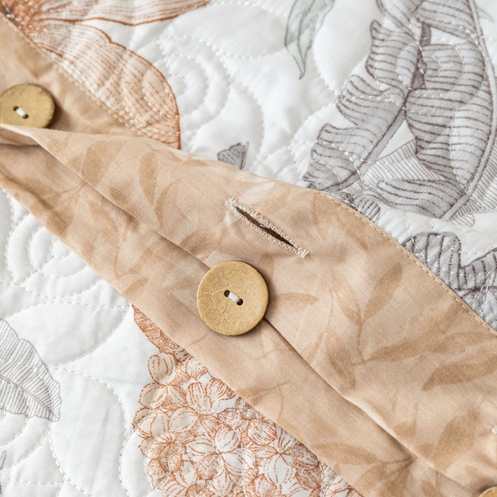 91家纺网 家纺一手货源 找家纺 优乐家纺 2025新款纯棉印花夹棉系列四件套-纽扣款 春意盎然