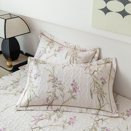 91家纺网 家纺一手货源 找家纺 优乐家纺 2025新款全棉斜纹13376宽边枕头套 迷雾