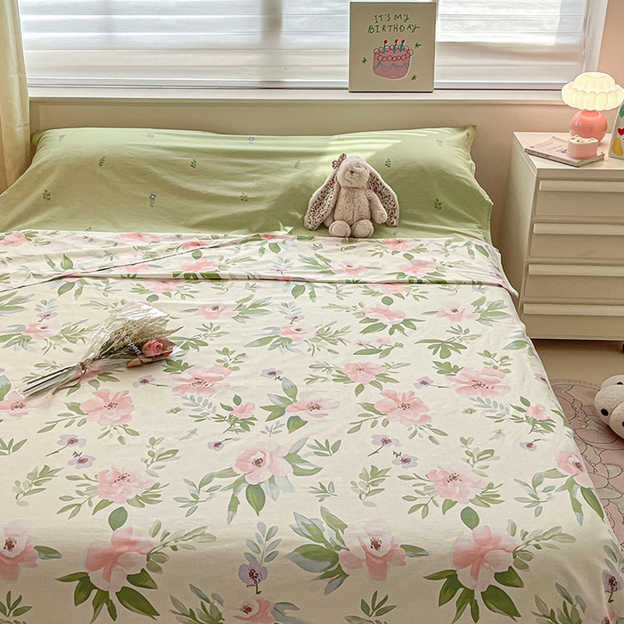 91家纺网 家纺一手货源 找家纺 绵庭家纺 2024新款全棉印花隔脏睡袋 繁花漫熳