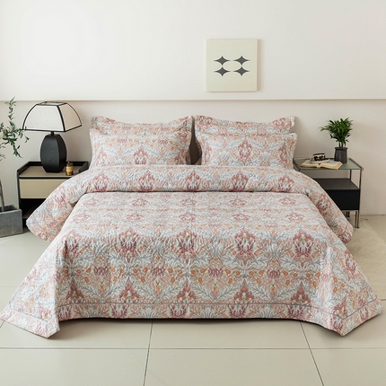 91家纺网 家纺一手货源 找家纺 （总）优乐家纺 2025新款全棉斜纹13376宽边枕套床盖三件套