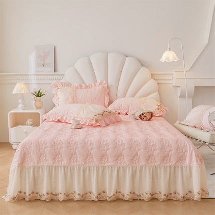 91家纺网 家纺一手货源 找家纺 （总）恒爱家纺2024新款唯美舒适小竺棉芊洛公主系列单床盖