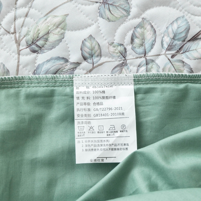 91家纺网 家纺一手货源 找家纺 优乐家纺 2025新款纯棉印花夹棉枕套系列-纽扣款 早春