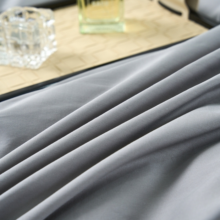 91家纺网 家纺一手货源 找家纺 三沁家居 2024新款精梳长绒棉四件套 高级灰