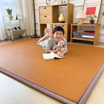 91家纺网 家纺一手货源 找家纺 印季 2025新款古藤席榻榻米地垫、床前垫