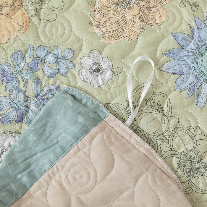 91家纺网 家纺一手货源 找家纺 优乐家纺 2025新款全棉斜纹13376单层被套夹棉床盖款四件套 安琪-绿