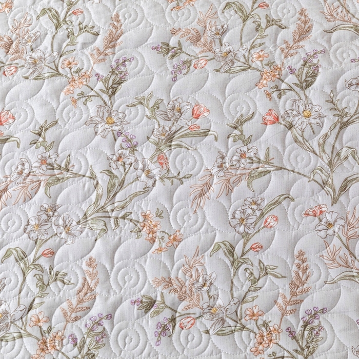 91家纺网 家纺一手货源 找家纺 优乐家纺 2025新款全棉斜纹13376单层被套夹棉床盖款四件套 清婉