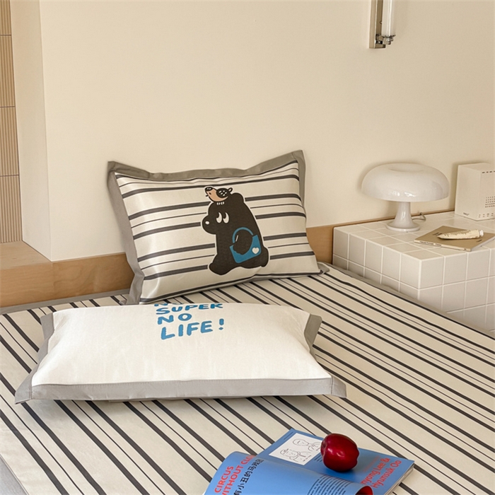 91家纺网 家纺一手货源 找家纺 圆岛家纺 2024新款900D卡通冰丝养生席 黑仔豆