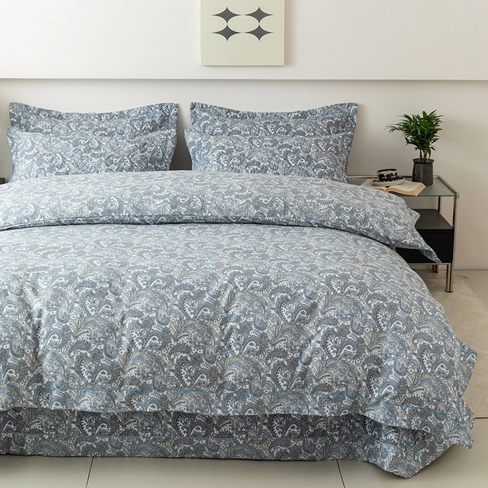 91家纺网 家纺一手货源 找家纺 优乐家纺 2025新款全棉斜纹13376单层被套夹棉床盖款四件套 波西米亚